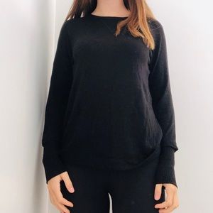 Three Dots Black Crewneck Sweater Size XS